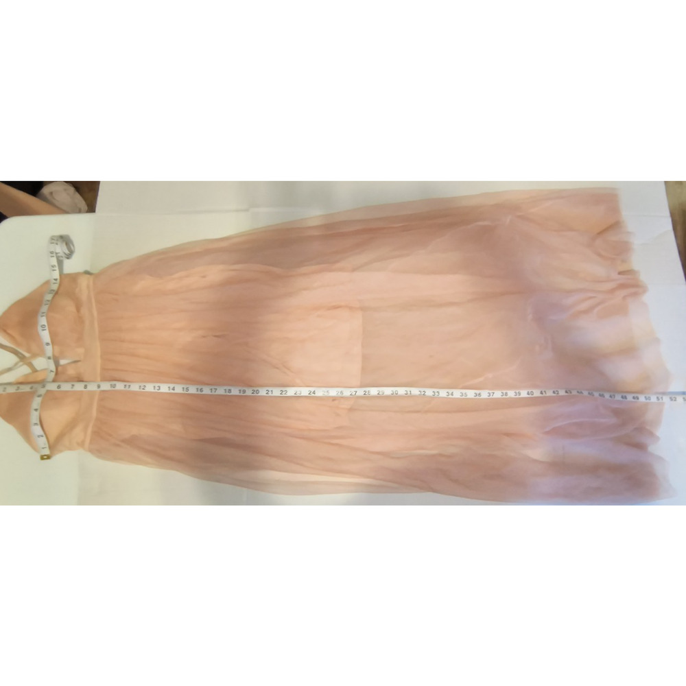 Haute Monde Pink Halter Sleeveless Pleated Flared Dress Size S W006 - Picture 4 of 5